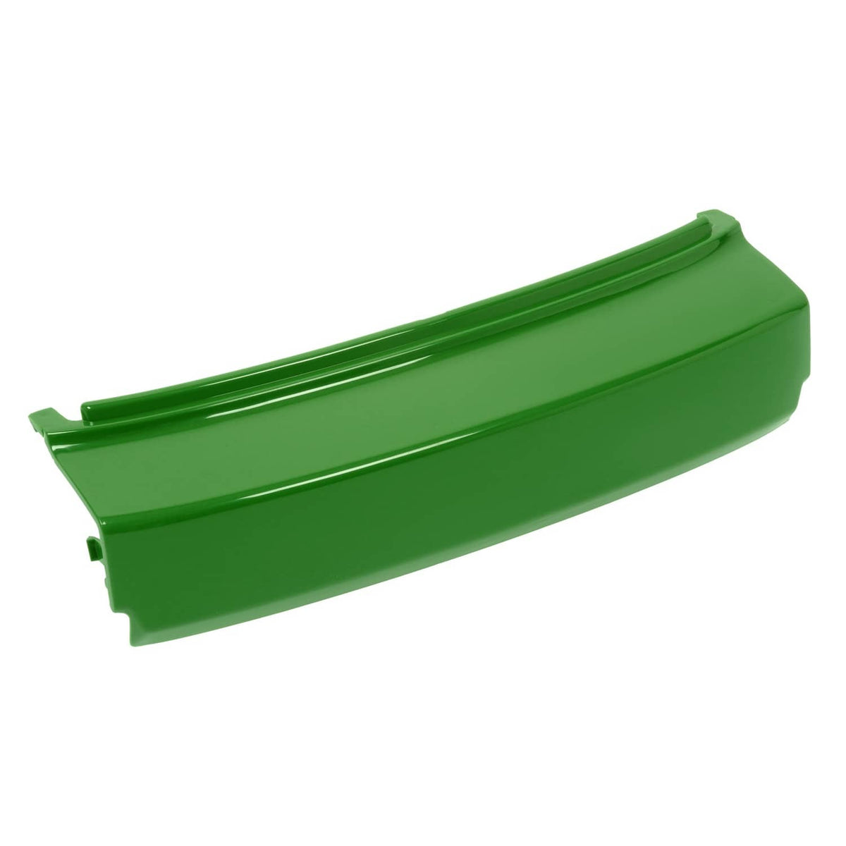 Green front bumper panel with long curved profile and end mounting tabs