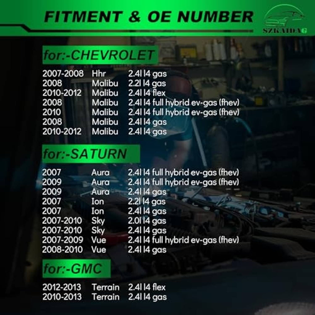 Camshaft position sensor fitment & OE number chart for Chevrolet, Saturn, and GMC models