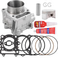 Aluminum cylinder and piston top end kit with piston rings, gaskets, and pin