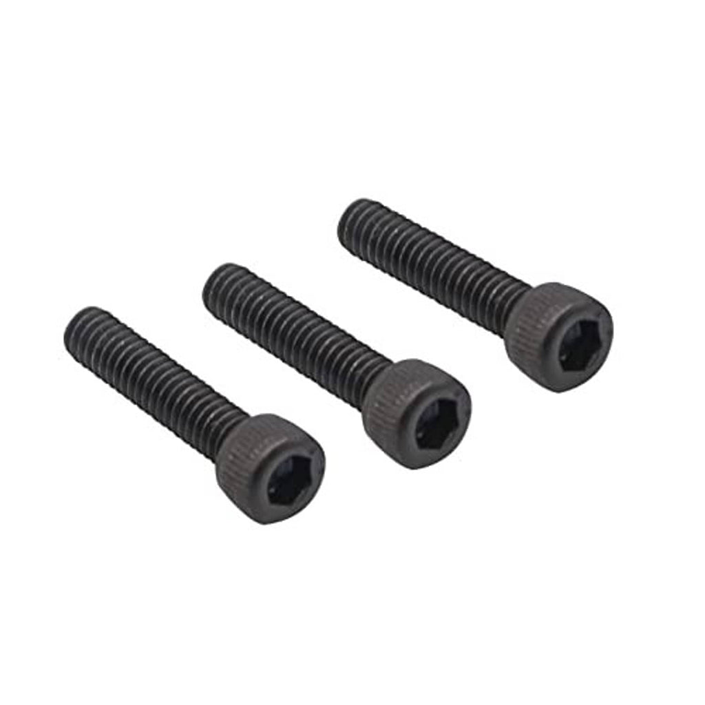 Threaded mounting bolts, dark gray with hex heads, three included