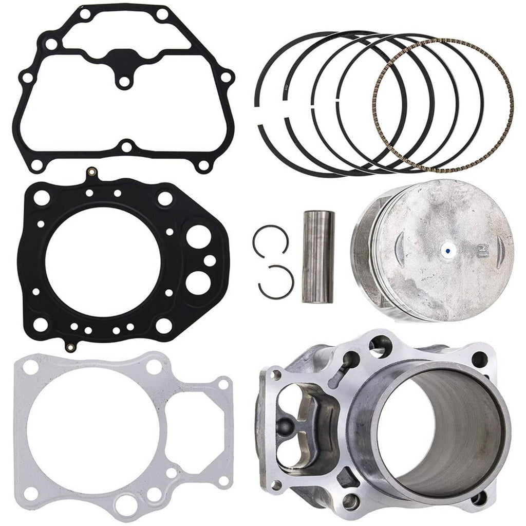 Cylinder piston gasket top end rebuild kit parts: gaskets, rings, piston, cylinder block