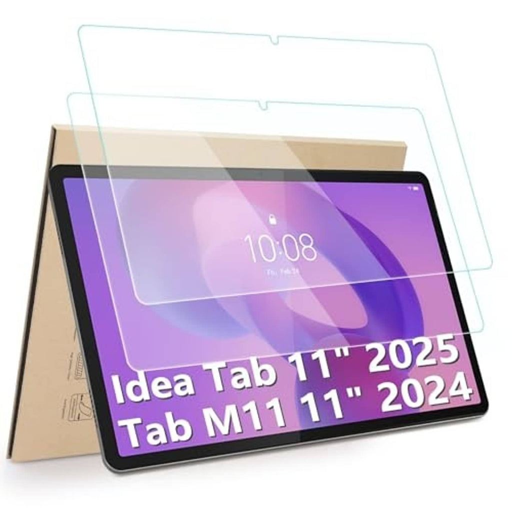 Clear tempered glass screen protector set for 11-inch tablet, two screen covers