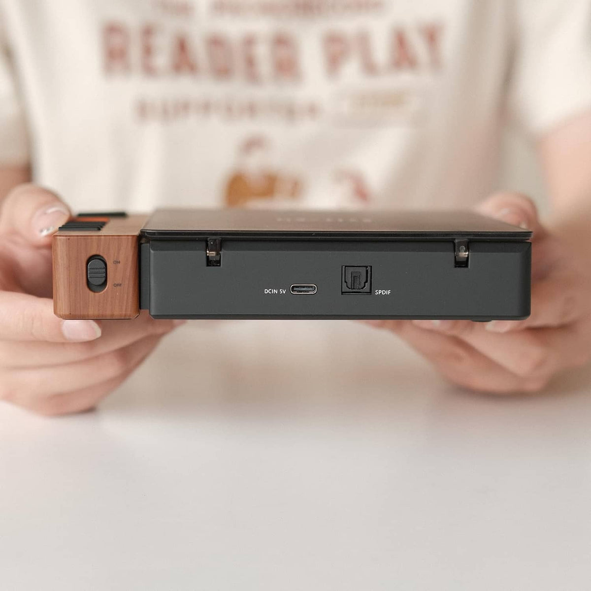RivetOak syitren R300 Retro CD Player,Portable Bluetooth,No Speaker,SPDIF BROWN
