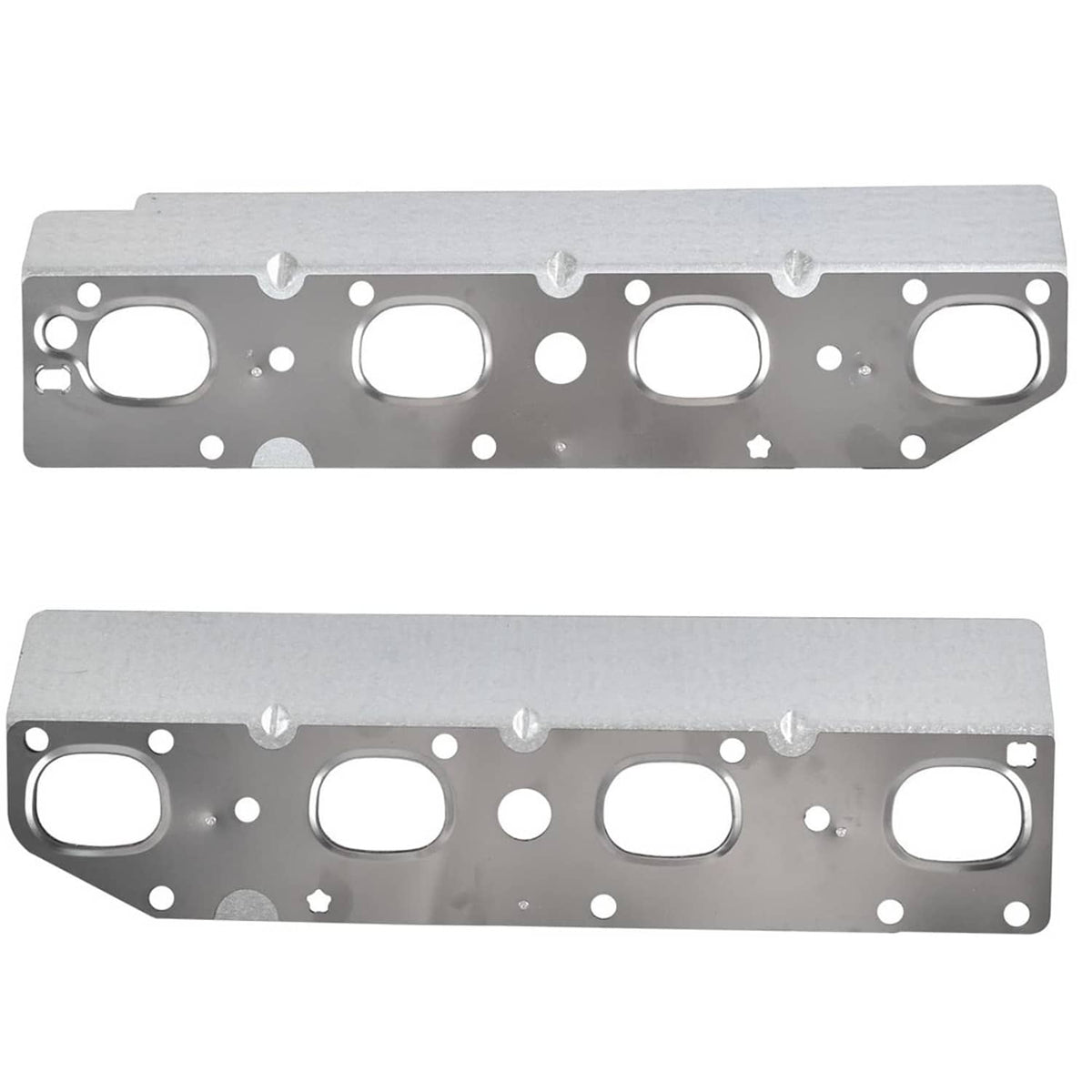 Engine rebuild kit cylinder head gaskets with bolt holes and cutouts