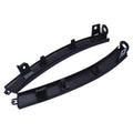 Front bumper wheel molding trim, black plastic with bracket tabs and mounting holes