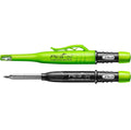 Automatic pencil with green body and black barrel, dual-pack view