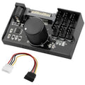 12V PWM PC fan controller hub with speed knob, six fan headers, and wiring lead