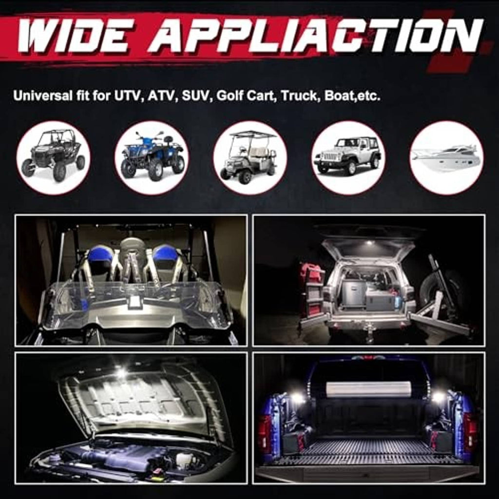 Universal LED light bar with black mounting straps for fitting on vehicle roll bars