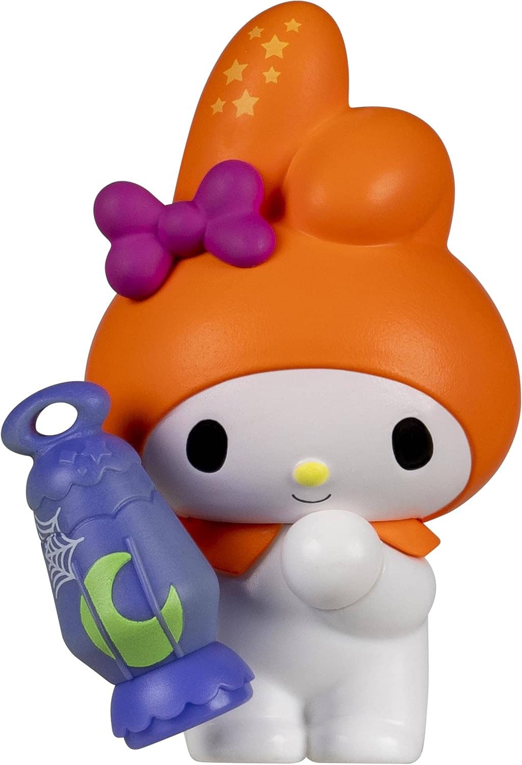 Orange and white cat figure holding a blue potion drink accessory
