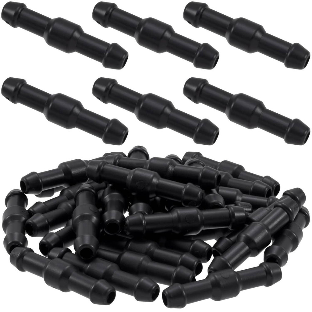 Bulk pack of black windshield washer hose two-way connector fittings