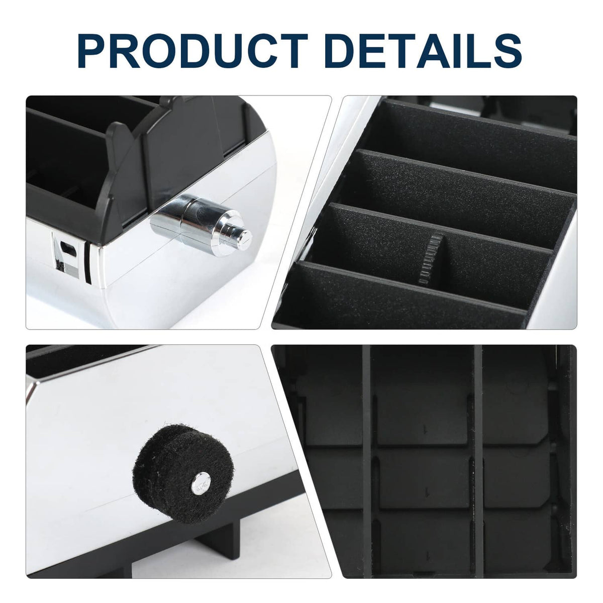 A/C dash vent set details: silver housing, black slat grille, and side mounting hardware close-up.