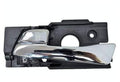 Interior inside door handle with chrome lever and black mounting housing