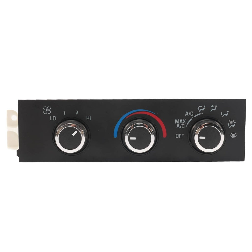 A/C heater control climate panel front with three rotary knobs and A/C icons
