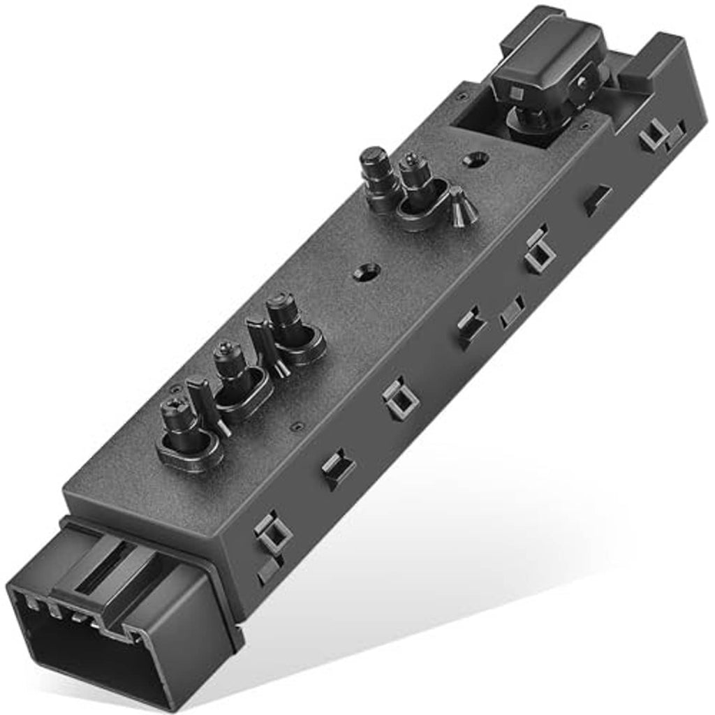 Power seat switch replacement module with rocker-style buttons and side electrical ports