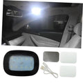 USB rechargeable car dome LED light unit, black housing with glowing rectangular panel