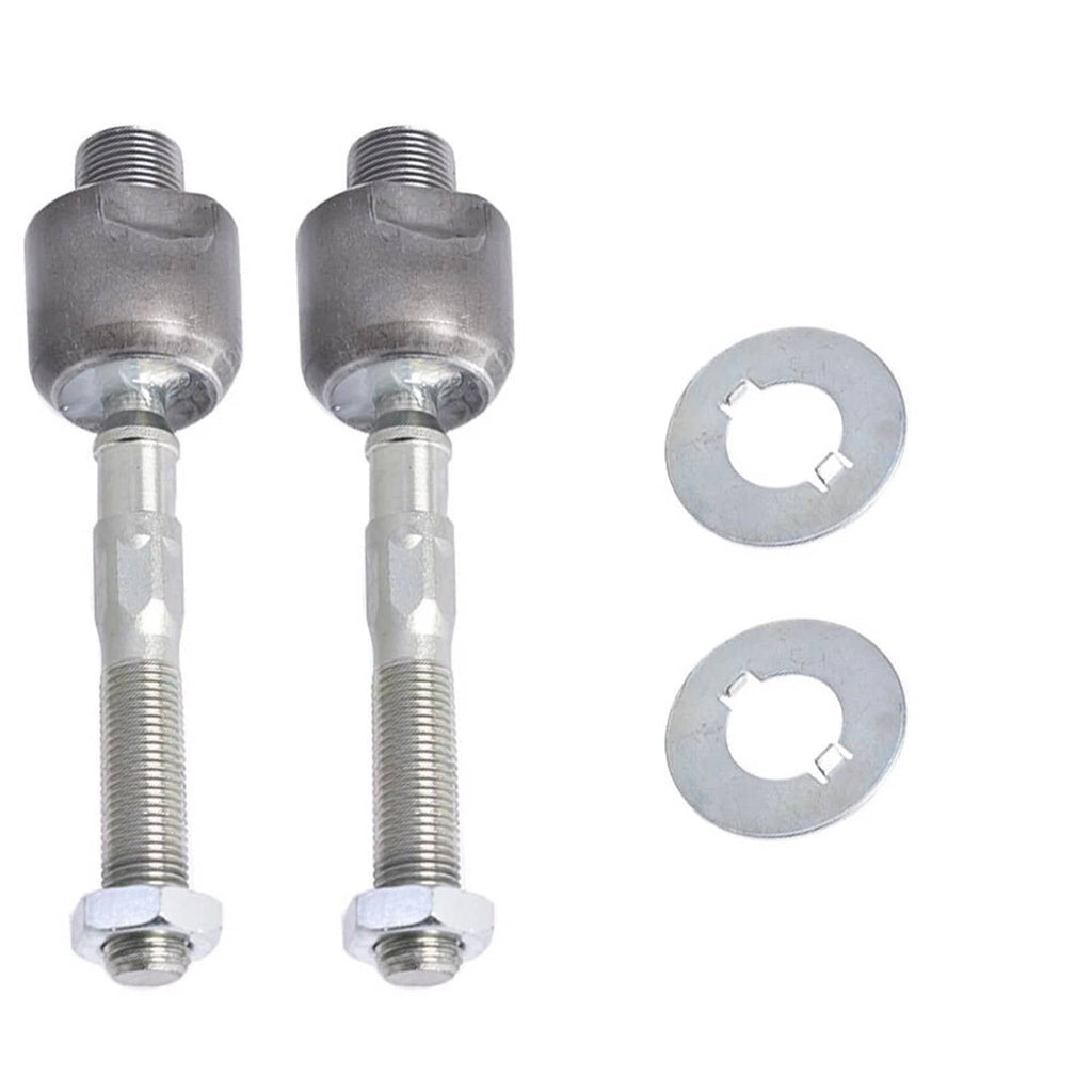 Suspension hardware set with two threaded bolts and two metal lock washers