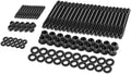 Black head stud bolts kit with studs, nuts, washers, and gaskets for engine installation