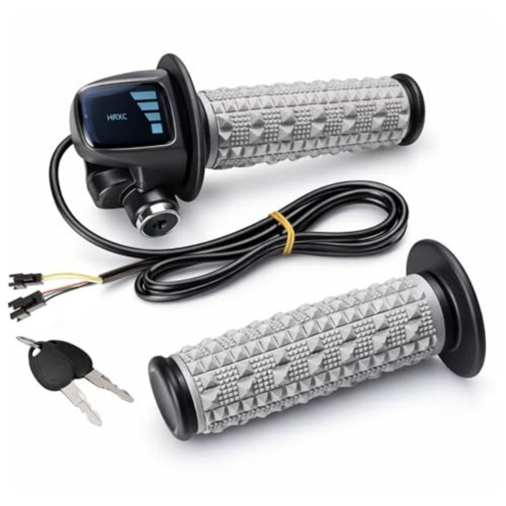 Full twist throttle grips and black controller with long cable and two keys included