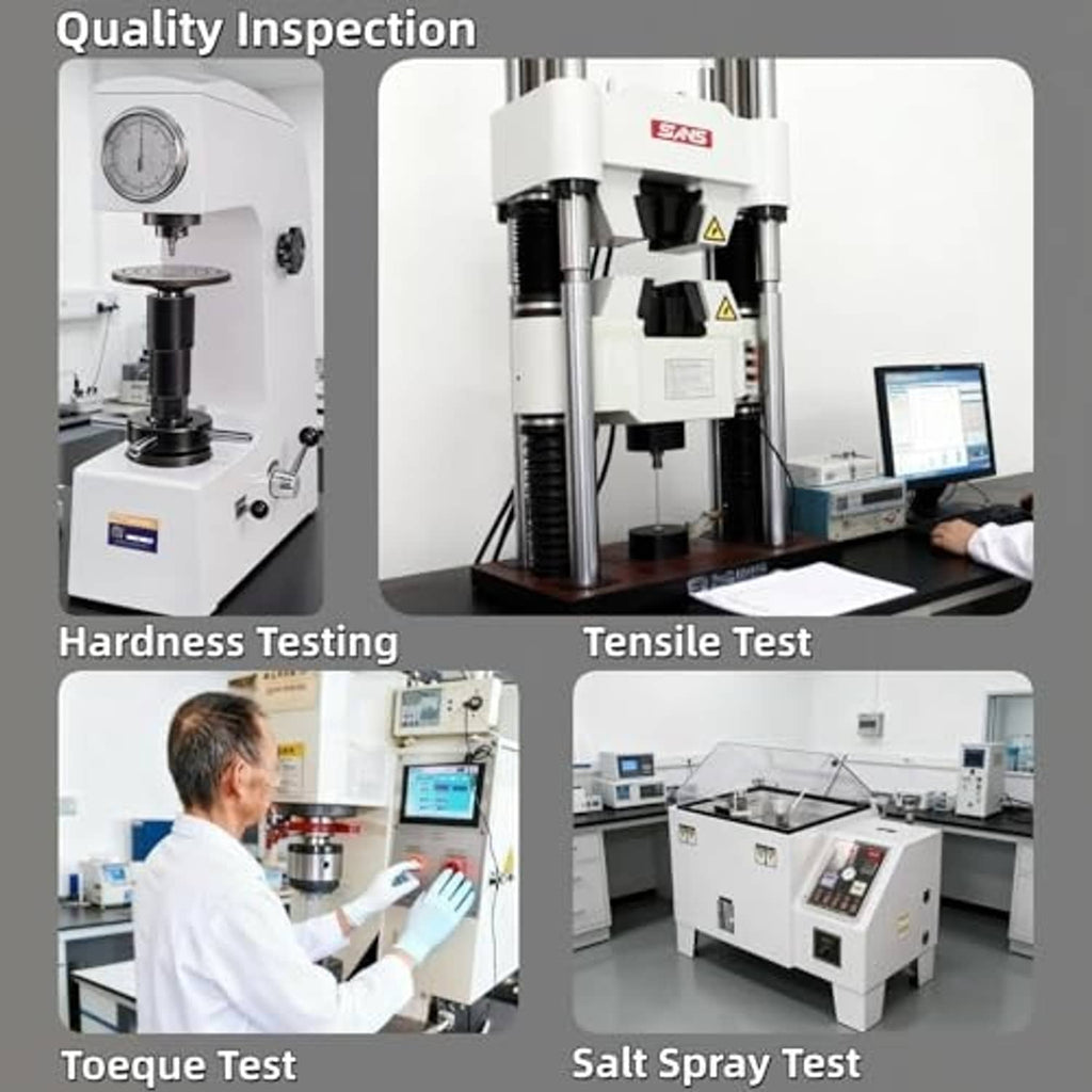 Ball joint quality inspection in lab with hardness, tensile, and salt spray testing