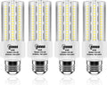 4-pack clear LED light bulbs with E26 base, cool daylight 5000K, bright 5000LM.