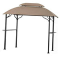 Khaki grill gazebo replacement cover with arched canopy, sized for outdoor frame