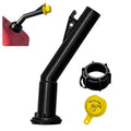 Mr Yellow cap gas can spout replacement kit with black spout, yellow cap, and thread ring