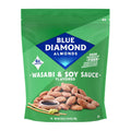 Front bag of wasabi & soy sauce flavored Blue Diamond almond snack nuts