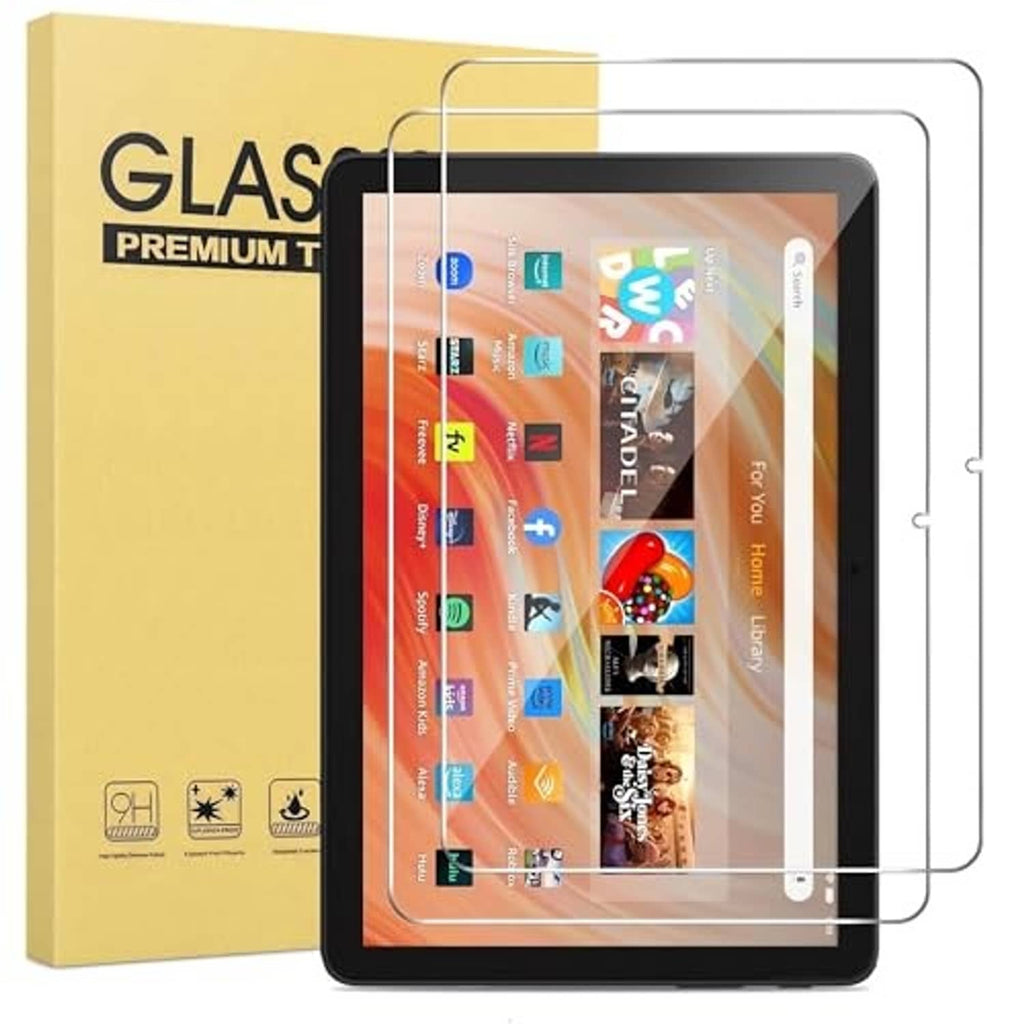 Tempered glass tablet screen protectors for 12.1-inch device, clear edge-fit