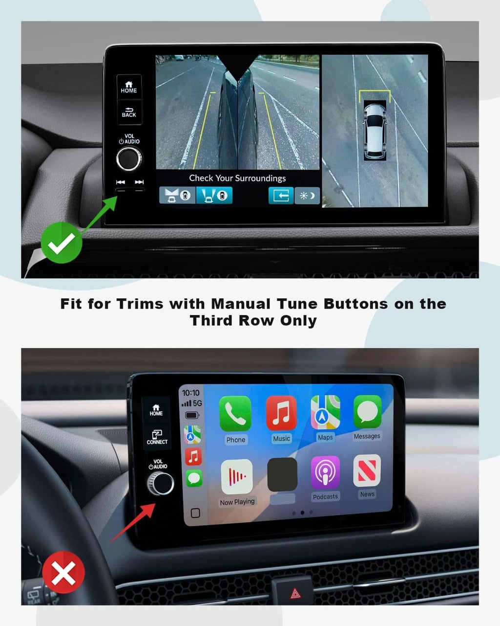 9-inch tempered glass screen protector installed on car navigation touch display