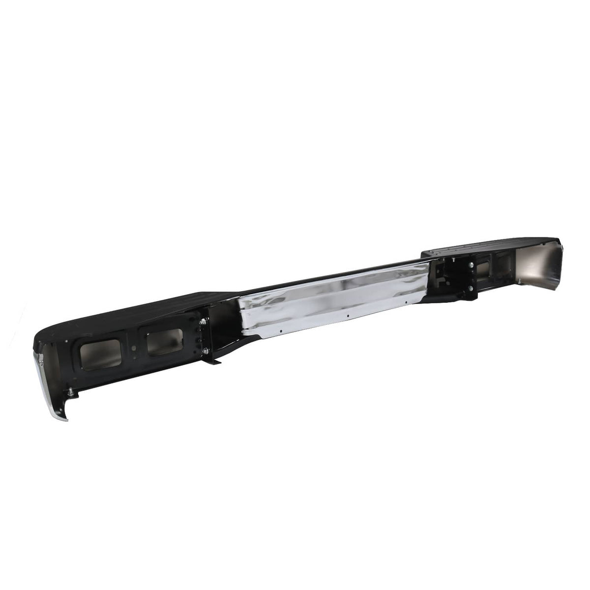 Rear bumper cover assembly, chrome and black, without sensor, for Nissan NV vans