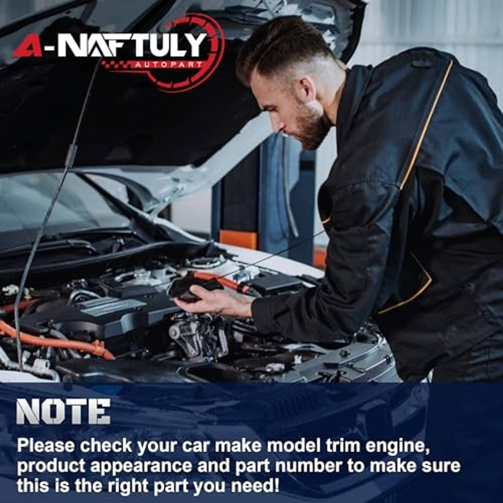 Mechanic working in engine bay with camshaft sensor part-check note