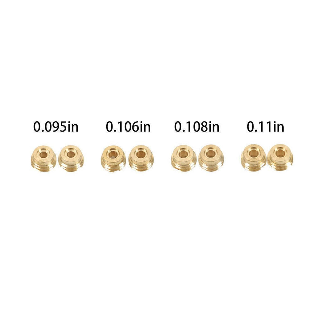 Carburetor fitting set with brass ports, includes four threaded adapters