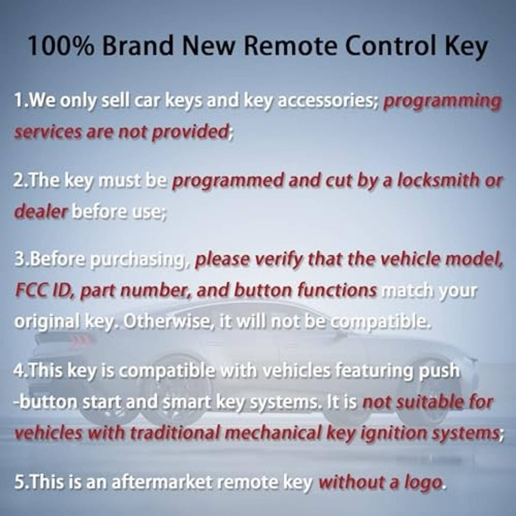 Instruction graphic for an aftermarket remote control key fob