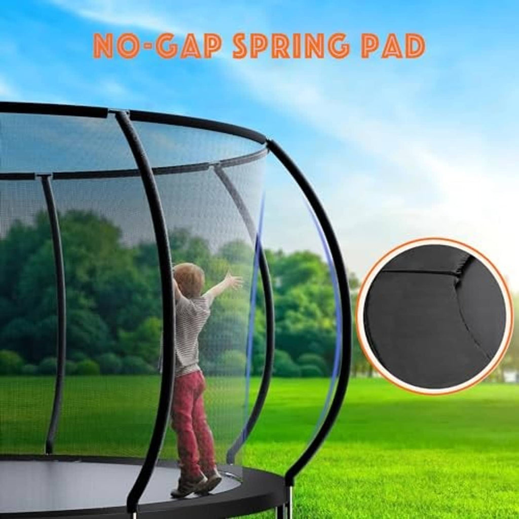 No-gap trampoline spring cover pad helps cover springs around the frame
