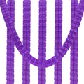 Dark purple tissue paper garland strand with folded four-leaf clover cutouts