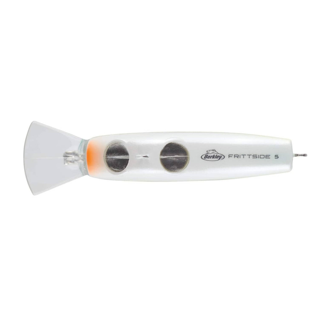 White Berkley Frittside S crankbait with clear front lip and printed branding