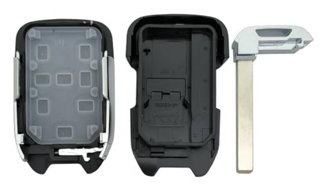 Open key fob shell case inner housing with metal key blade