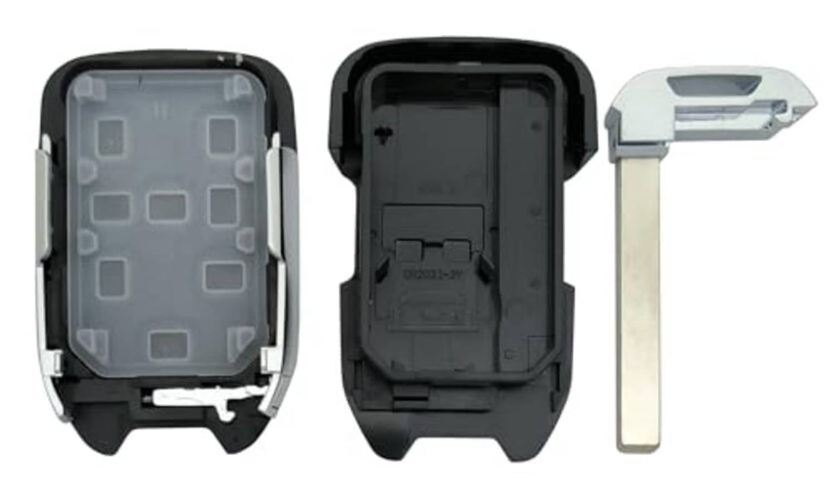 Open key fob shell case inner housing with metal key blade