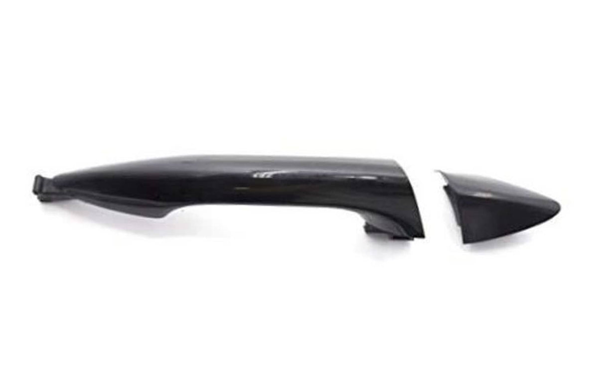 Primed black front passenger exterior door handle with integrated mounting clips