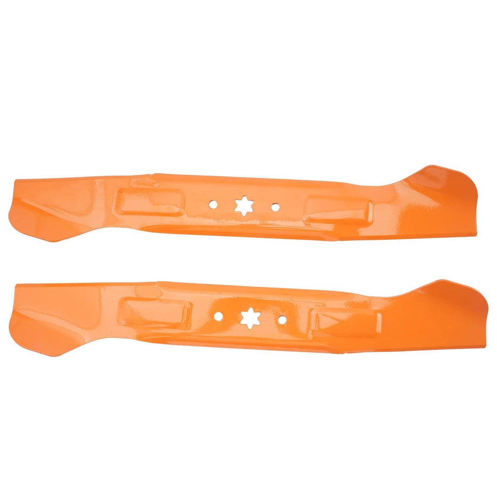 Orange 6-point star mower blades, 2-pack, for 46-inch deck