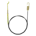 Wanotine auger clutch cable with black wire and two spring metal end loops