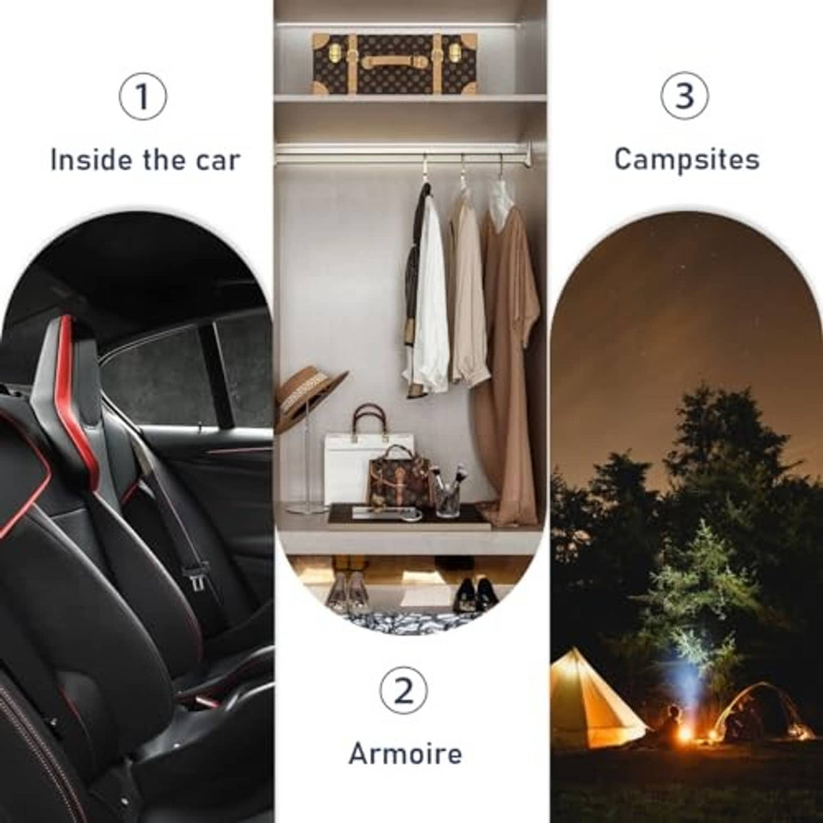 Car dome reading light used in interior, small ceiling fixture with light glow.