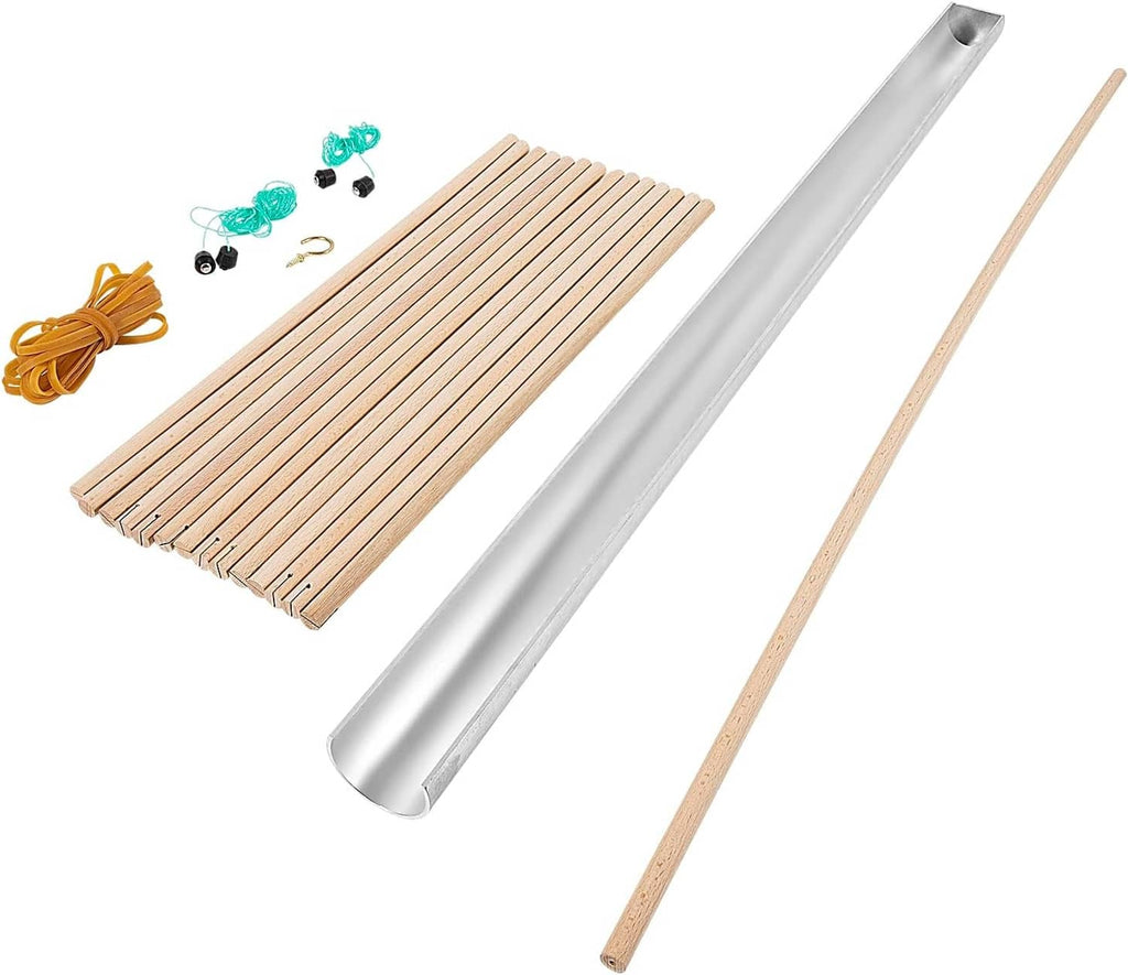 Valve lifter remover and installer tool kit with metal trough, dowel rods, and small connectors