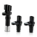Camshaft position sensor with black plastic housing and metal terminal, single connector