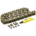 Gold X-ring drive chain with black seals, 112 links and connecting master link