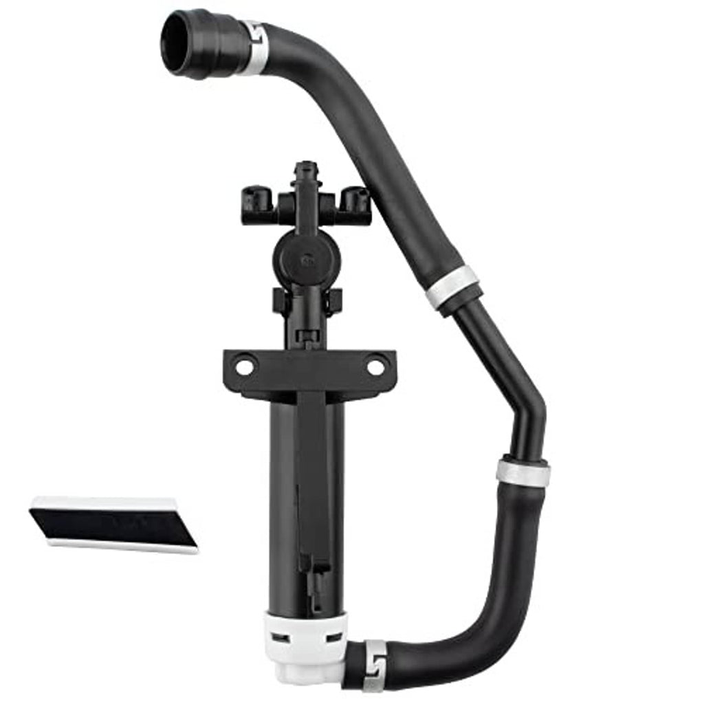 Headlight washer nozzle jet sprayer hose assembly with mounting clip, black