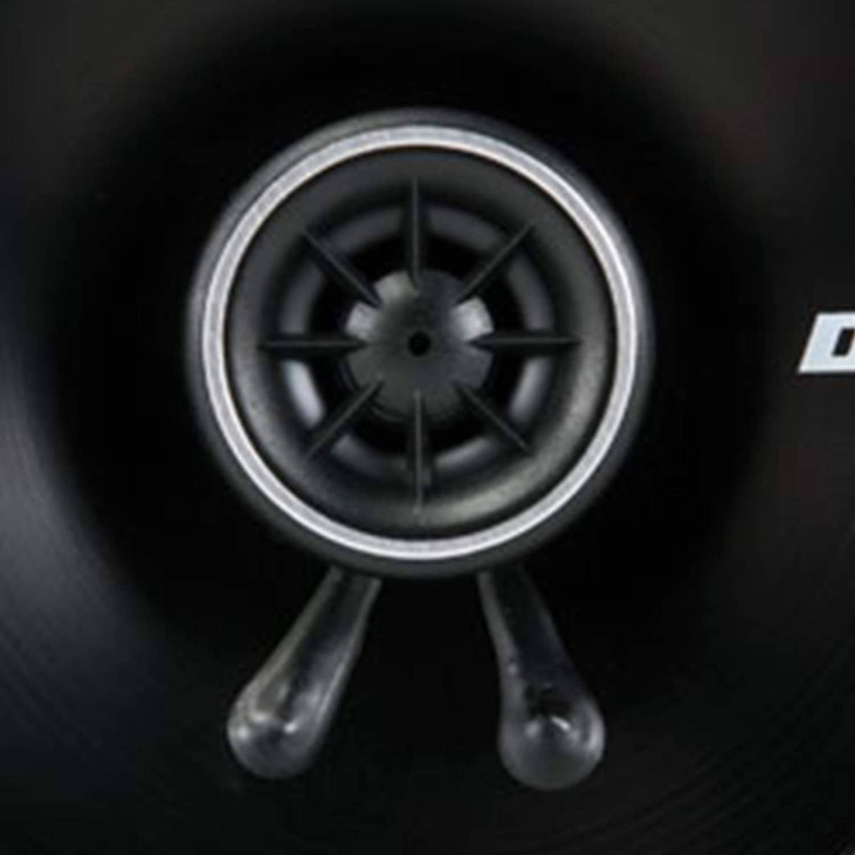 6.5-inch coaxial speaker tweeter close-up, black driver with silver outer ring