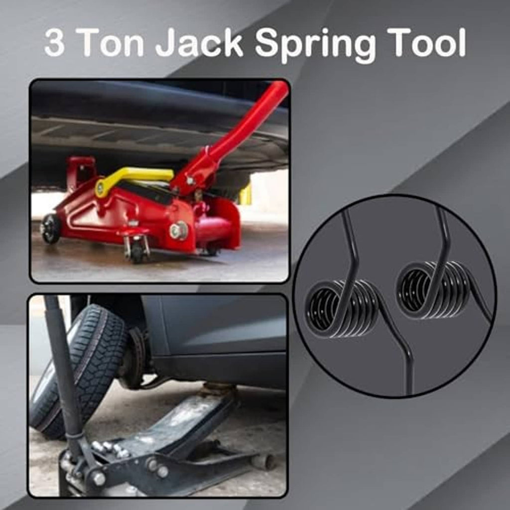 Jack return spring tool set with black coil springs for heavy-duty floor jacks
