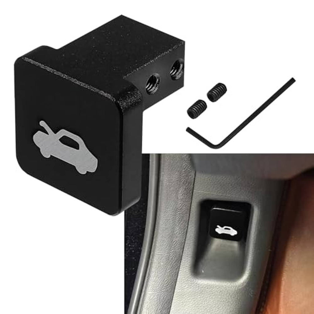 Black hood latch release handle repair kit showing mounting block, hex key, and screws