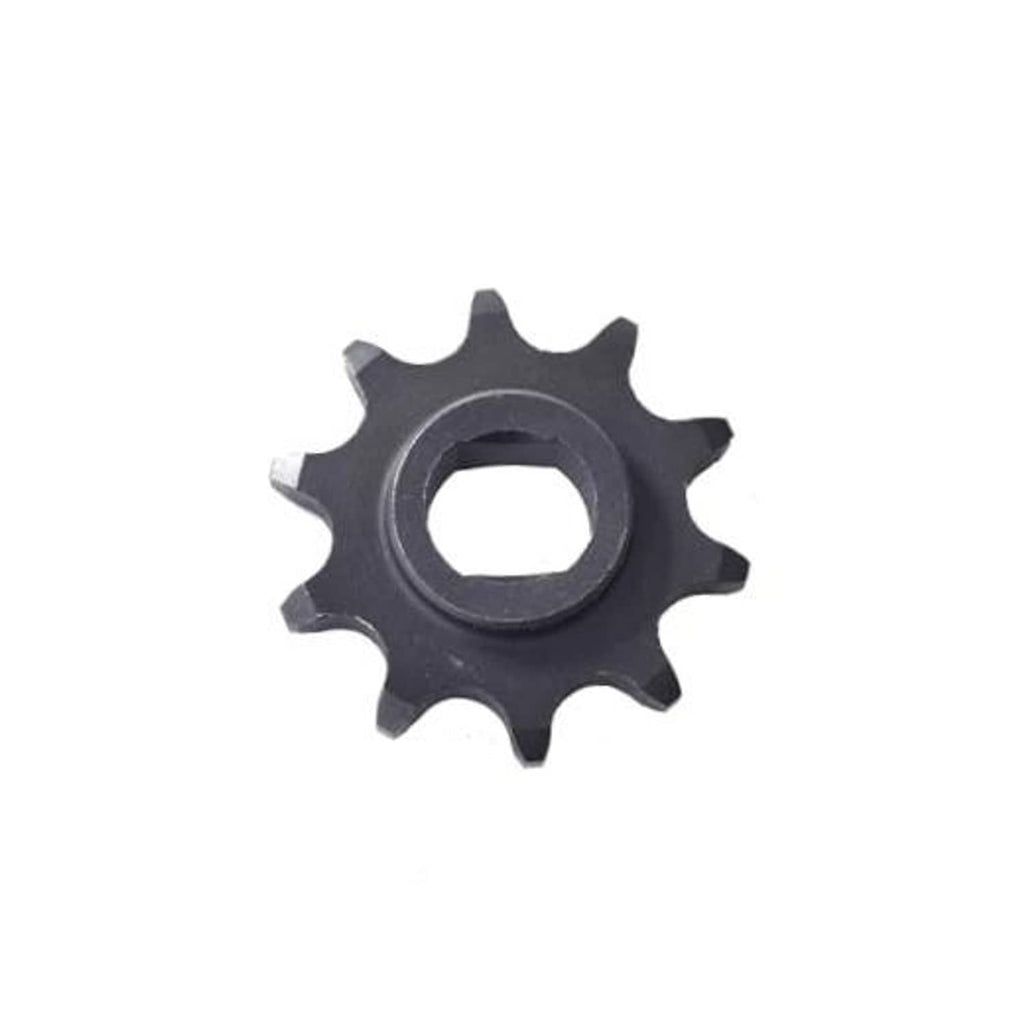 420 10T motor sprocket, dark gray gear wheel with central mounting hole